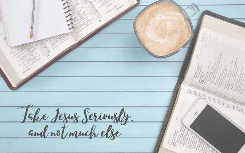 Taking Jesus Seriously, and Not Much Else